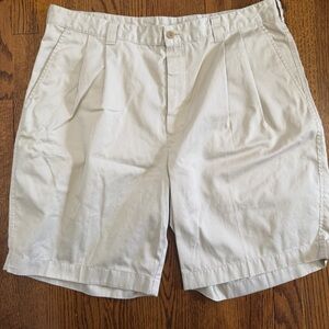 Ashworth E-Z Tech Men's Golf Light Khaki Pleated Shorts Size 38